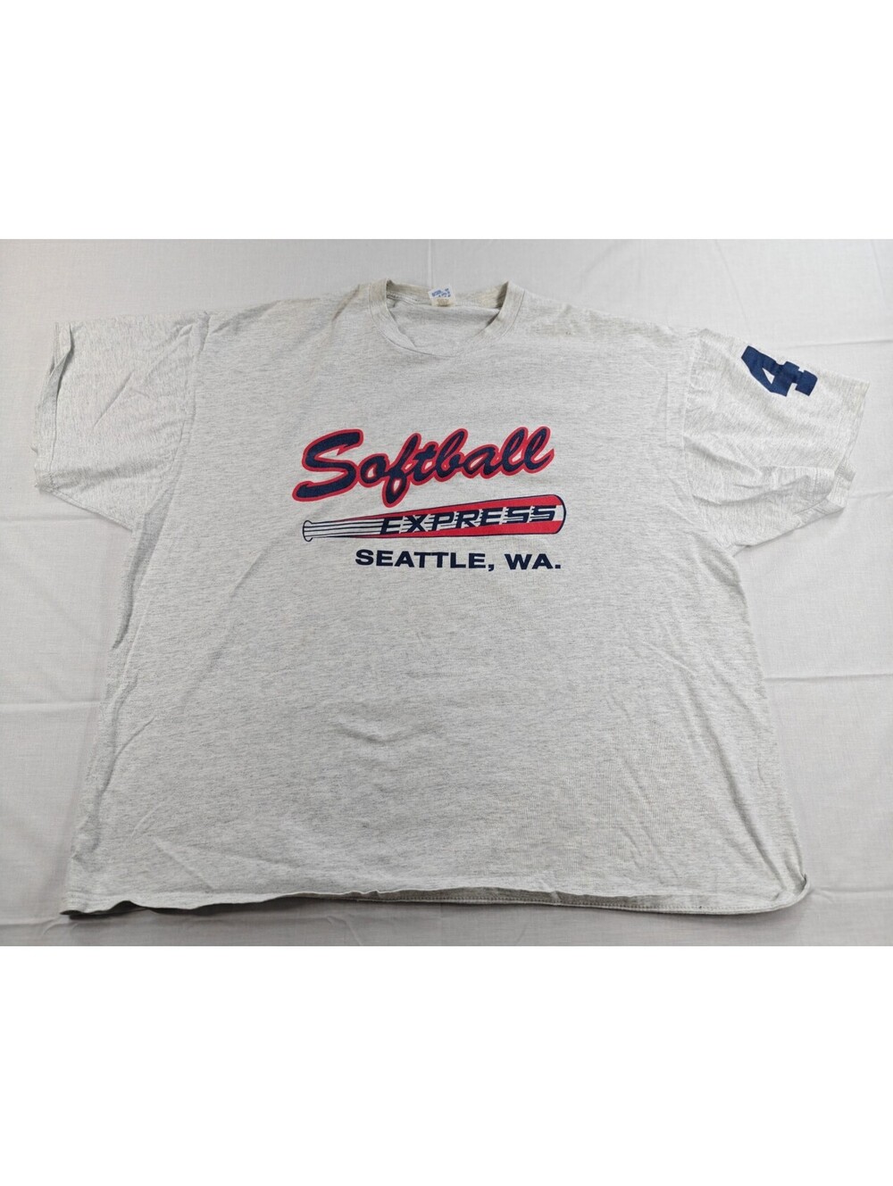 Vintage Jerzees Softball Express T-Shirt Seattle WA Gray XXXL